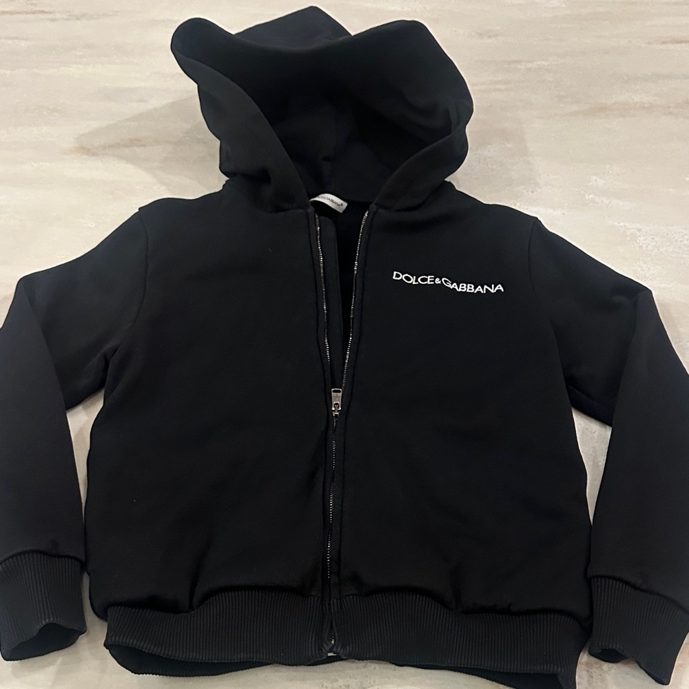 Dolce & Gabbana Kids Black Zip-Up Hoodie